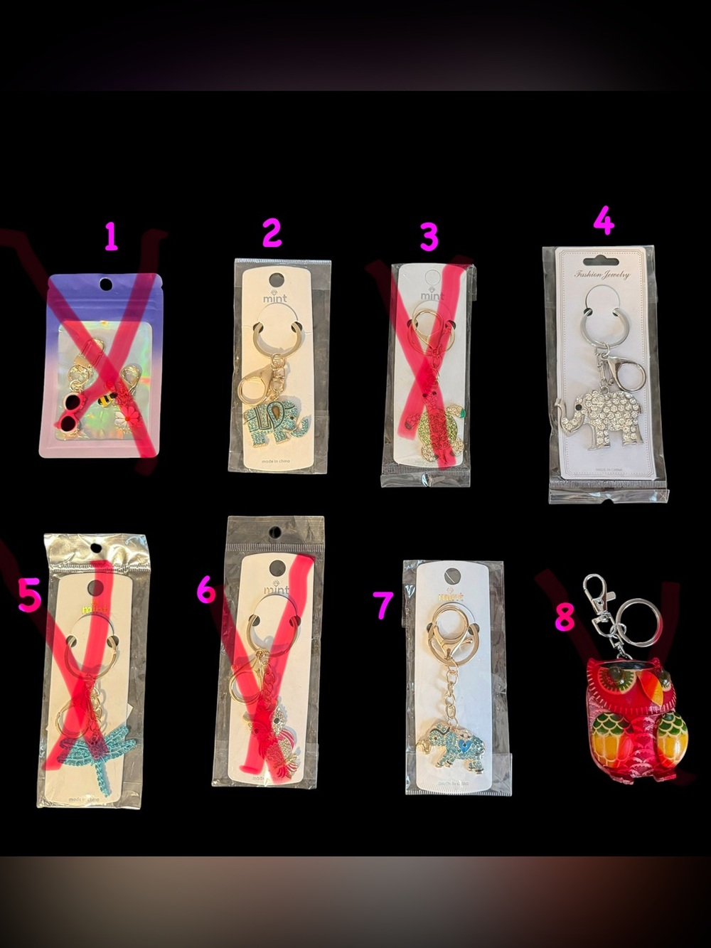 BUY NOW! YOU PICK! BEAUTIFUL BAG CHARMS/KEYCHAIN NWT